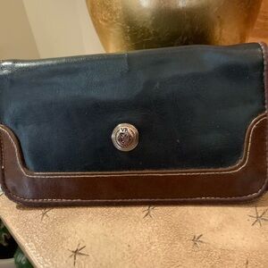 VR Wallet with Check Book Cover Brown and Black